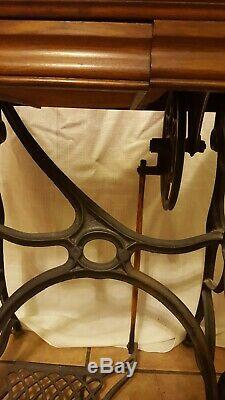 1871 Fiddle Base Singer Treadle Sewing Machine Model 12 with Mother of Pearl Inlay