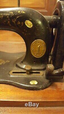 1871 Fiddle Base Singer Treadle Sewing Machine Model 12 with Mother of Pearl Inlay