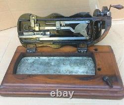 1876 Antique Singer 12k Fiddle base Hand Crank Sewing Machine with Large Roses