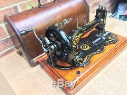 1884 Antique Singer 12k Fiddle base Hand Crank Sewing Machine