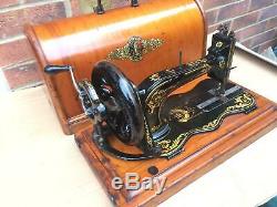 1885 Antique Singer 12K New Family Fiddlebase with Acanthus decals