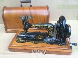 1888 Antique Singer 12K New Family Fiddle base with Acanthus decals