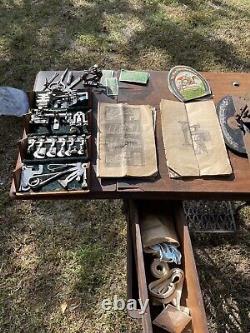 1889 Singer Treadle Sewing Machine Manual and Accessories Original Condition