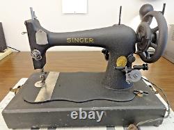 1890 SINGER VS2 27-1 Fiddle back Sewing Machine withCase Motorized