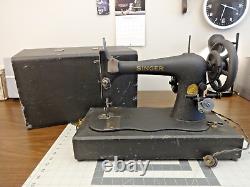 1890 SINGER VS2 27-1 Fiddle back Sewing Machine withCase Motorized