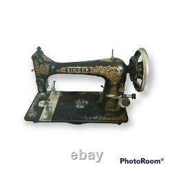 1898 Rare Decal SINGER Model 27 Antique Treadle / Hand Crank Sewing Machine