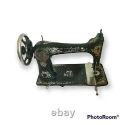 1898 Rare Decal SINGER Model 27 Antique Treadle / Hand Crank Sewing Machine