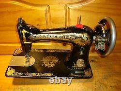 1900 Antique Singer Sewing Machine Head Model 15 Sphinx, Serviced