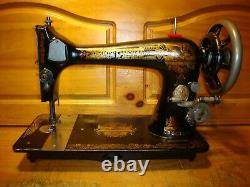 1900 Antique Singer Sewing Machine Head Model 27 Sphinx, Serviced