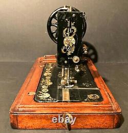 1900 Ottoman Carnation Decorated Antique Singer 48k Sewing Machine Work Complete