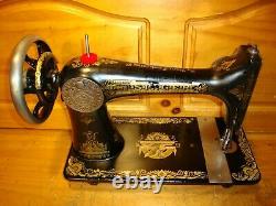 1904 Antique Singer Sewing Machine Head Model 27 Sphinx, Serviced