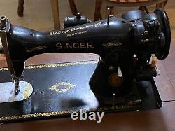 1904 Antique Singer Sewing Machine Model 27-4 Sphinx Treadle #b330883 & Extras