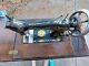 1904 Antique Singer Treadle Sewing Machine In Cabinet