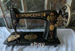 1909 Antique Victorian LOTUS Singer Treadle Sewing Machine Model 66 D Series