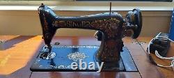 1910 Antique Singer 66 Redeye Sewing Machine in Cabinet VTG Collectors Model