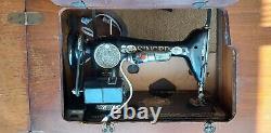 1910 Antique Singer 66 Redeye Sewing Machine in Cabinet VTG Collectors Model