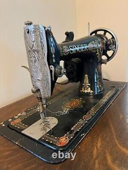 1910 Model Antique Singer Sewing Machine Table Working Condition