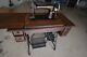 1910 Singer Treadle Sewing Machine Red Eye With Table 2 Drawer Model 27