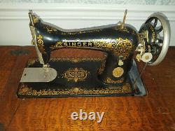 1910 Singer Treadle Sewing Machine with 7 drawer Cabinet Exc. Condition extras