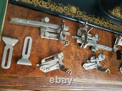 1910 Singer Treadle Sewing Machine with 7 drawer Cabinet Exc. Condition extras