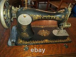 1910 Singer Treadle Sewing Machine with 7 drawer Cabinet Exc. Condition extras