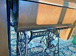 1912 Treadle Singer Sewing Machine in Refinished 7 Drawer Cabinet G2374363 Works