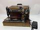 1915 Singer Model 66 Sewing Machine, Motor Works, With Travel Case, Redeye Decals