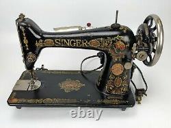 1919 Singer Model 66 Electric Sewing Machine vintage usa red eye motor