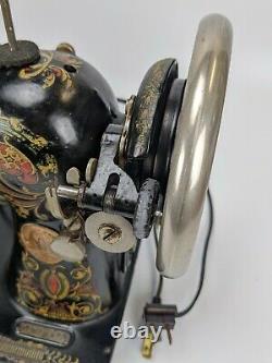 1919 Singer Model 66 Electric Sewing Machine vintage usa red eye motor