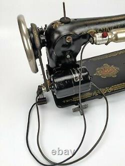 1919 Singer Model 66 Electric Sewing Machine vintage usa red eye motor