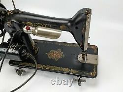 1919 Singer Model 66 Electric Sewing Machine vintage usa red eye motor