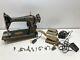 1920 Singer Sewing Machine Ww2 Extra Parts Works Has Badge Serial G8001538 #143