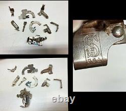 1920 Singer sewing machine WW2 extra parts works has badge serial G8001538 #143