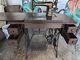 1921 Singer Cabinet Sewing Machine With Cast Iron Treadle Elizabethport, Nj