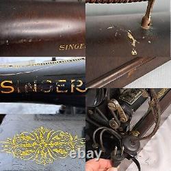 1922 Singer Sewing Machine 99K Knee Control Serial Y719220 WithBentwood Case/Keys