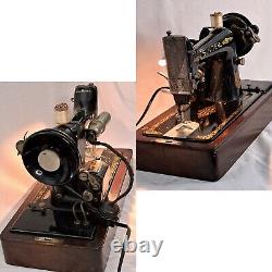 1922 Singer Sewing Machine 99K Knee Control Serial Y719220 WithBentwood Case/Keys