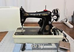 1923 Singer 99K Sewing Machine Heavy Duty All Steel 3/4 Size withCase SERVICED