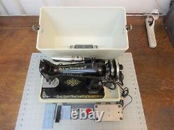 1923 Singer 99K Sewing Machine Heavy Duty All Steel 3/4 Size withCase SERVICED