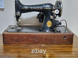 1926 Rare Antique Singer Knee Lever Sewing Machine AD445441 For Parts and Repair