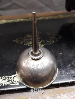 1926 SINGER Portable Sewing Machine in Bentwood Case withKnee ControlWorks Good