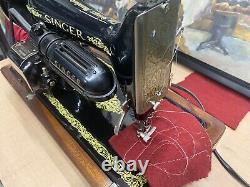 1927 Singer 99K sewing machine & Bentwood case and knee control