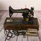 1929 Rare Antique Singer Sewing Machine Simanco Usa With Wooden Case
