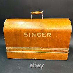1930 Singer Sewing Machine Bentwood Carrying Case Box & Base Full Size 201 15 66