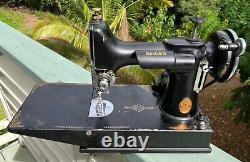 1939 Singer 221 Scroll Face Featherweight Sewing Machine & Case Parts or Repair