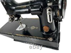 1939 Singer FEATHERWEIGHT 221-1 Sewing Machine, Case, Hemstitcher, Attachments