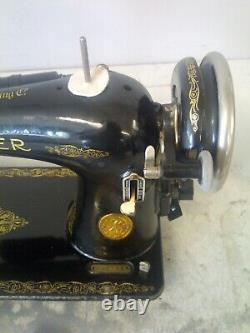 1940 Vintage SINGER Electric Sewing Machine with foot pedal-Antique-AF658814