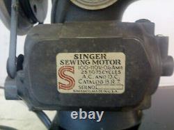 1940 Vintage SINGER Electric Sewing Machine with foot pedal-Antique-AF658814