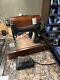 1942 Singer Model 99 Crinkle Sewing Machine In Bentwood Case Withpedal Tested