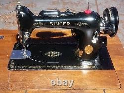 1949 Singer Sewing Machine Model 66 in cabinet, great shape