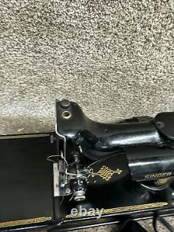 1951 SINGER 221 FEATHERWEIGHT SEWING MACHINE -With Pedal & Case NMint Condition